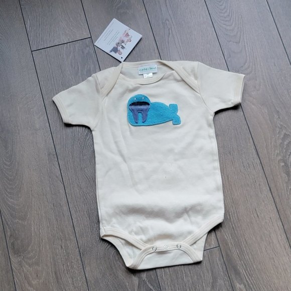 CATE & LEVI Organic Onesie - Baby - Made in Canada NEW NWT 6-12mo Walrus - Picture 5 of 5